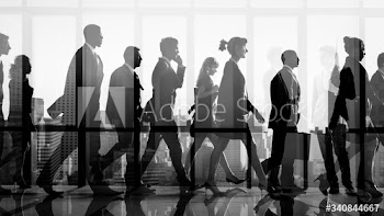 Business people commuting to the office