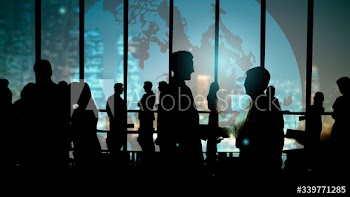 Business people connecting in the office