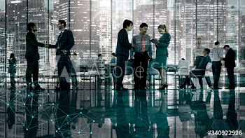 Business people connecting in the office