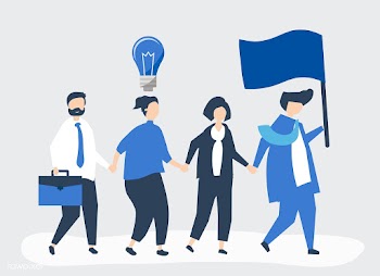 Business people following the leader to find .. | Free stock vector - 479230
