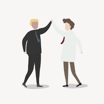 Business people high five clipart, | Free Vector Illustration - rawpixel