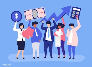 Business people holding financial growth conc.. | Free stock vector - 456207