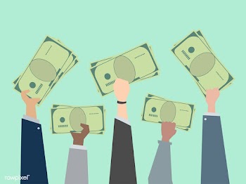 Business people holding money illustration | Free stock vector - 437547