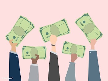 Business people holding money illustration | Free stock vector - 437550