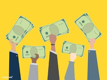 Business people holding money illustration | Free stock vector - 437551