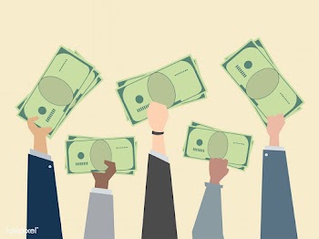 Business people holding money illustration | Free stock vector - 437552