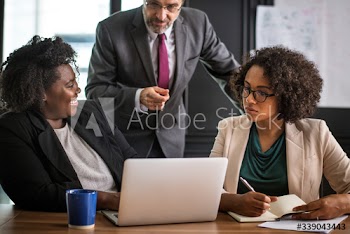 Business people in a discussion