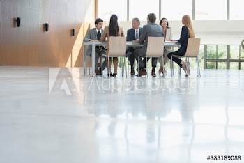 Business people meeting in circle