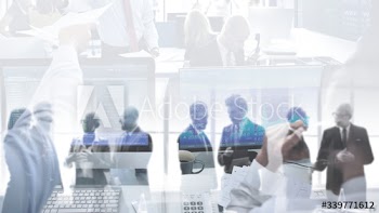 Business people networking in an office