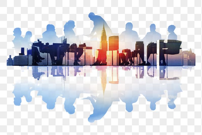 Business people png city silhouette | Free PNG - rawpixel