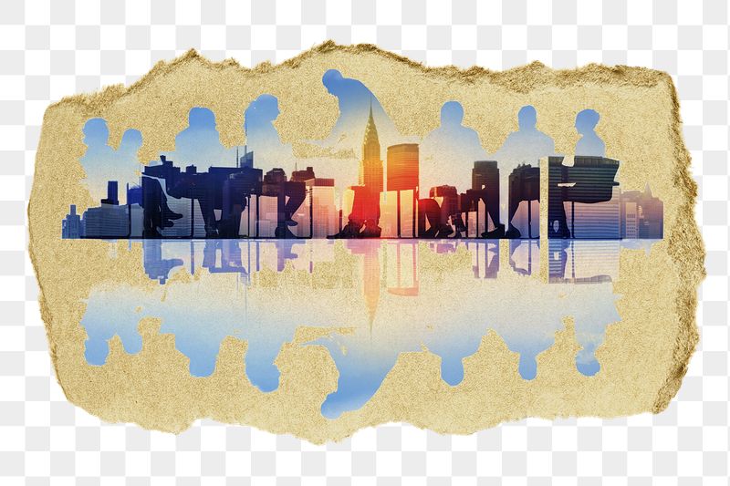 Business people png city silhouette | Free PNG - rawpixel
