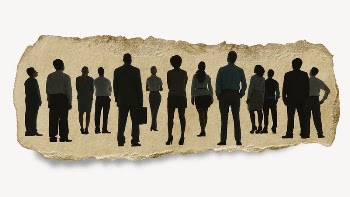 Business people silhouette collage element, | Free PSD - rawpixel