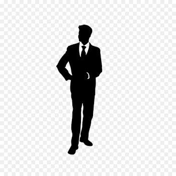 Business people silhouette in black and white 