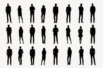Business people silhouette, standing gesture | Free PSD - rawpixel