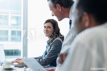Business people talking in conference room meeting