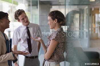 Business people talking in office