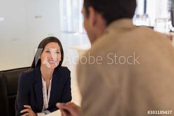 Business people talking in office