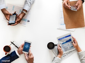Business people using digital devices isolate.. | Free stock photo - 380167