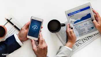 Business people using digital devices isolate.. | Free stock photo - 380199