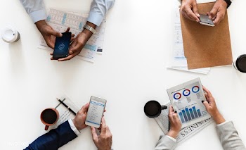 Business people using digital devices isolate.. | Free stock photo - 380210
