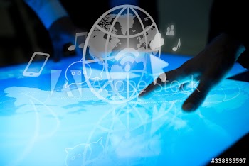 Business people using internet