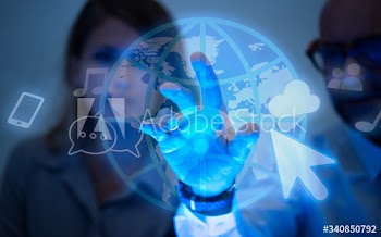 Business people using internet