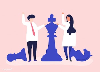 Business people with giant chess pieces | Free stock vector - 478219