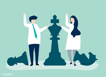 Business people with giant chess pieces | Free stock vector - 478457