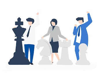 Business people with giant chess pieces | Free stock vector - 478510