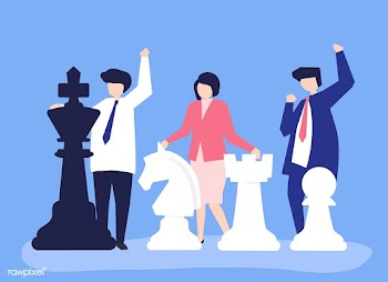 Business people with giant chess pieces | Free stock vector - 478604