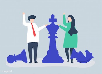 Business people with giant chess pieces | Free stock vector - 479171