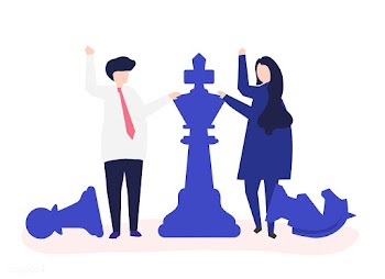Business people with giant chess pieces | Free stock vector - 479221