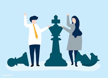 Business people with giant chess pieces | Free stock vector - 479237