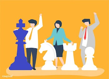 Business people with giant chess pieces | Free stock vector - 479928