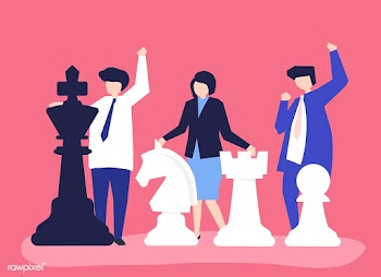 Business people with giant chess pieces | Free stock vector - 479984