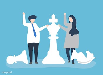 Business people with giant chess pieces | Free stock vector - 480077