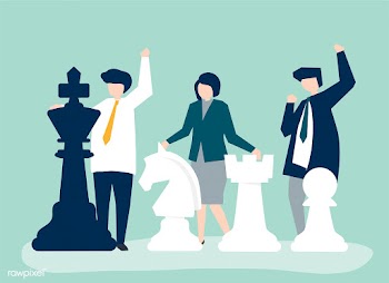 Business people with giant chess pieces | Free stock vector - 480108