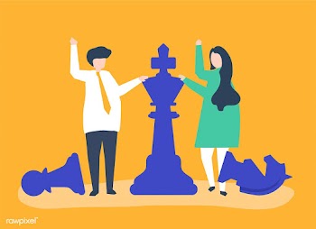 Business people with giant chess pieces | Free stock vector - 480175