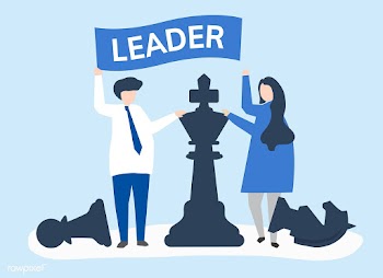 Business people with leadership flag and gian.. | Free stock vector - 478550