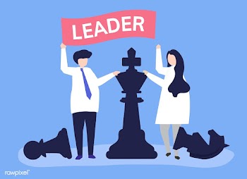 Business people with leadership flag and gian.. | Free stock vector - 479147