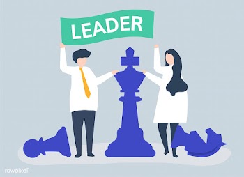 Business people with leadership flag and gian.. | Free stock vector - 479185