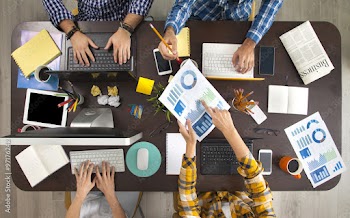 Business People Working on an Office Desk