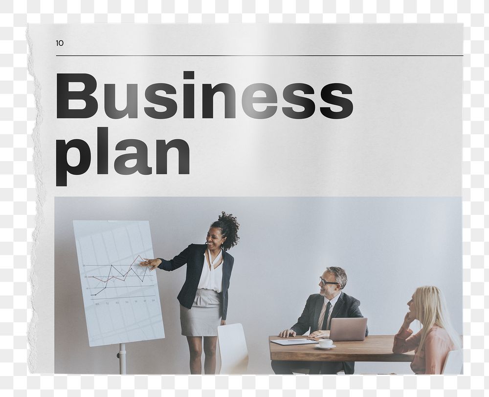 Business plan png, newspaper collage | Free PNG - rawpixel