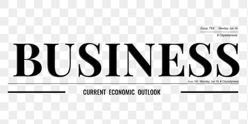 Business png newspaper nameplate sticker, | Free PNG - rawpixel