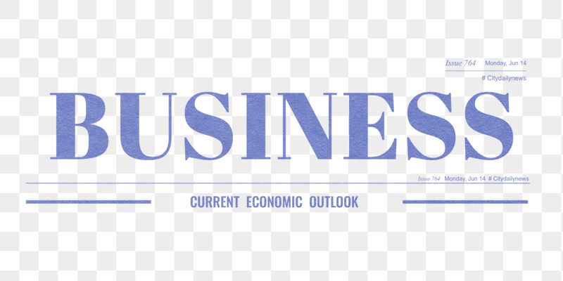 Business png newspaper nameplate sticker, | Free PNG - rawpixel