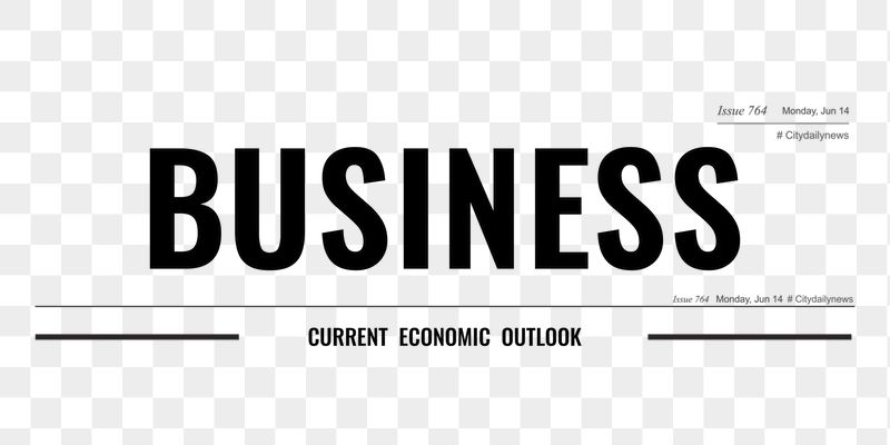 Business png newspaper nameplate sticker, | Free PNG - rawpixel