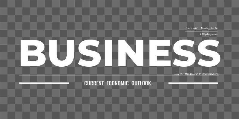 Business png newspaper nameplate sticker, | Free PNG - rawpixel