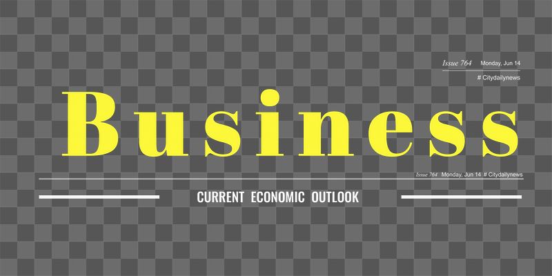 Business png newspaper nameplate sticker, | Free PNG - rawpixel
