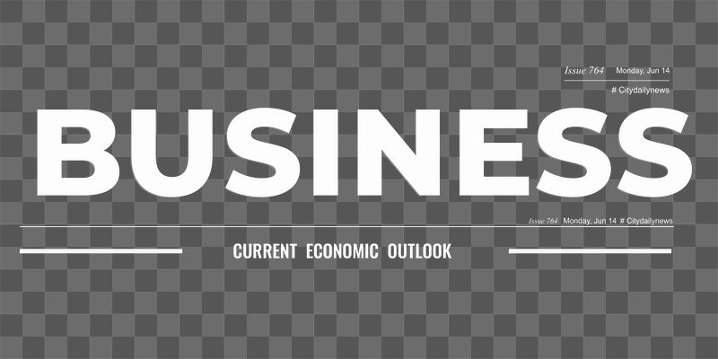Business png newspaper nameplate sticker, | Free PNG - rawpixel