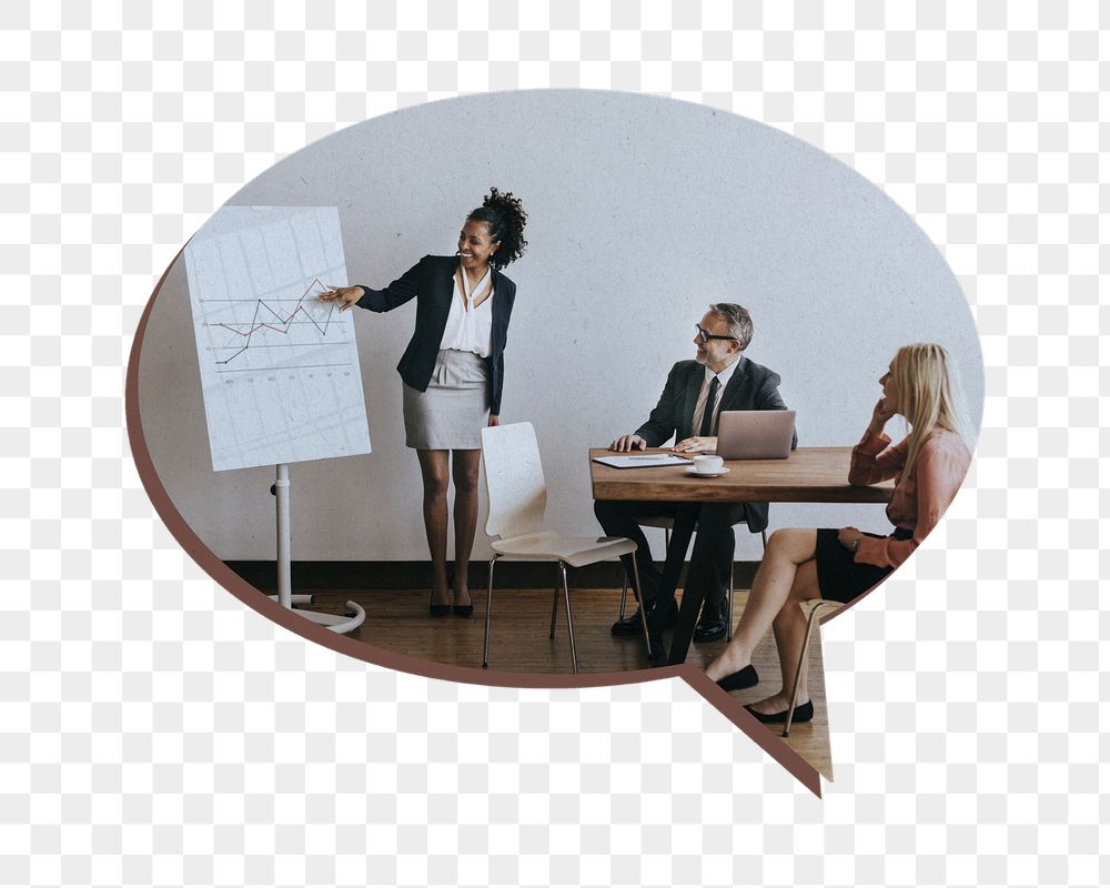 Business png, speech bubble collage | Free PNG - rawpixel